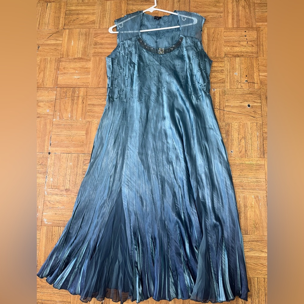 Komarov big mama  Elegant Blue Sleeveless Dress
